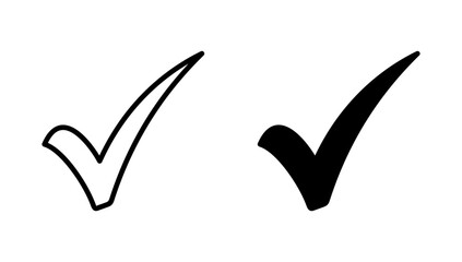 Check mark icon vector. Tick mark sign and symbol
