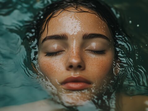 Schwimmen der Seele: Entspannung am ruhigen See