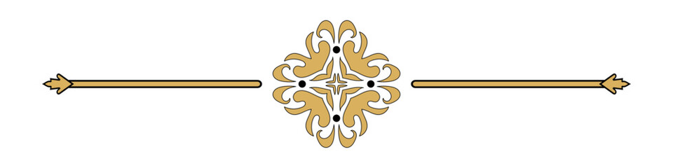 Vintage ornamental divider border design.