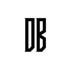 DB monogram logo design letter text name symbol monochrome logotype alphabet character simple logo