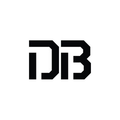 Fototapeta premium DB monogram logo design letter text name symbol monochrome logotype alphabet character simple logo
