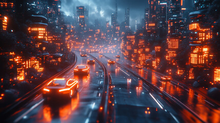 Fototapeta premium traffic in night