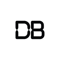 DB monogram logo design letter text name symbol monochrome logotype alphabet character simple logo