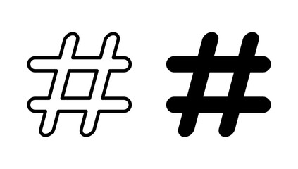 Hashtag icon vector. hashtag sign and symbol