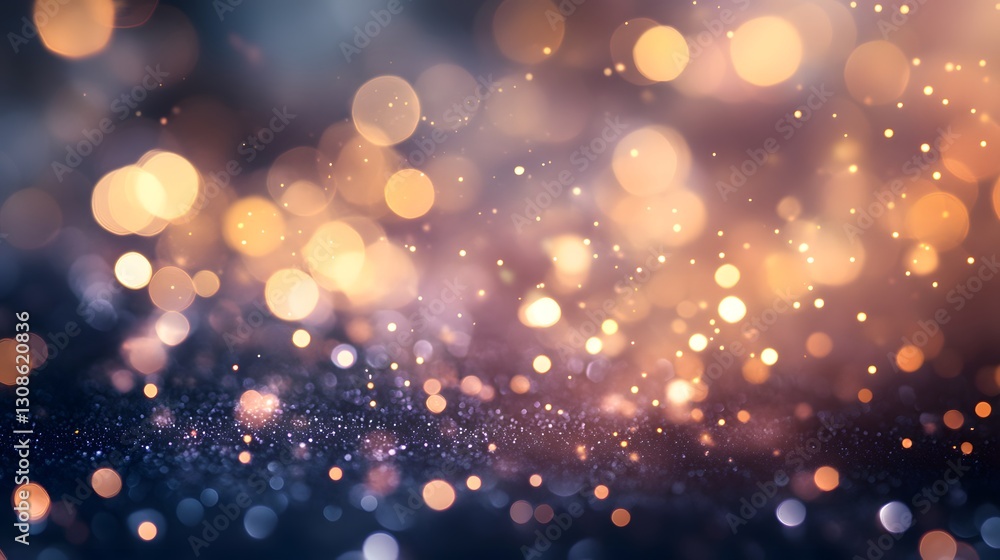 Aufkleber warm glowing orbs and shimmering particles create a captivating background display