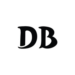 DB monogram logo design letter text name symbol monochrome logotype alphabet character simple logo