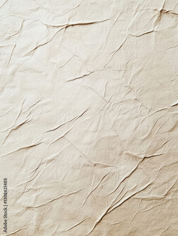 Poster textured canvas: close-up shot of a wrinkled canvas, capturing the intricate details of the fabric's