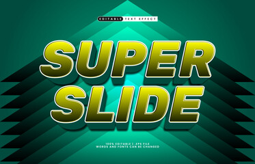 super slide editable text effect with a baseball and sport text effect