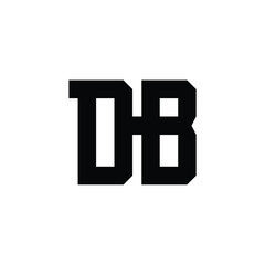 DB monogram logo design letter text name symbol monochrome logotype alphabet character simple logo