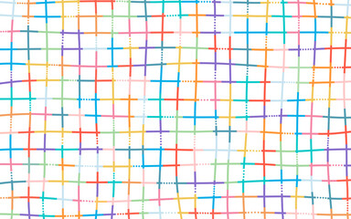 Colorful grid lines on a transparent background. Trend colors. Playful design