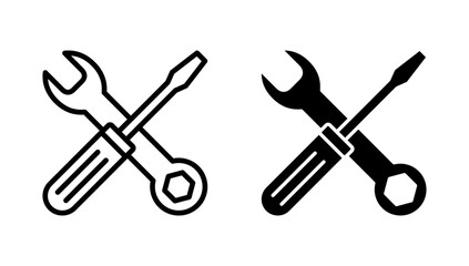 Repair tools icon vector. tool sign and symbol. setting icon. Wrench and screwdriver. Service