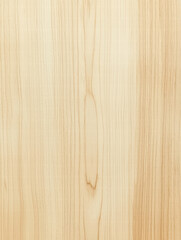 Wooden Plank Texture: A high-resolution, close-up shot of a smooth, light-colored wooden plank showcases the natural grain and texture of the wood, with vertical lines and warm tones.