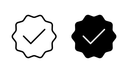 verified icon vector. verification check mark. approved sign and symbol