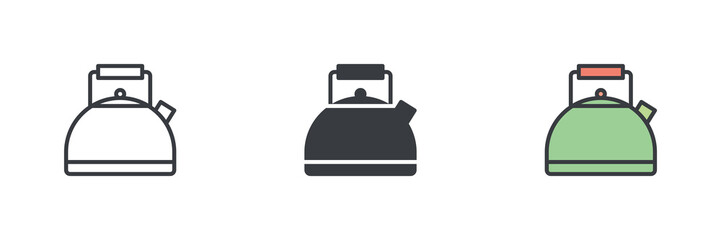Kettle different style icon set