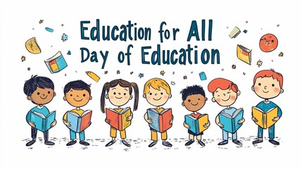 a graphic with children from various backgrounds