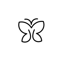 simple line butterfly logo. butterfly line illustration. minimalist line butterfly icon.