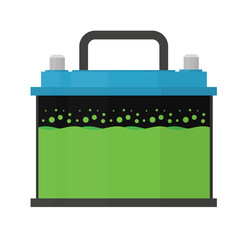 Battery charge level. Rechargeable battery, vector illustration.