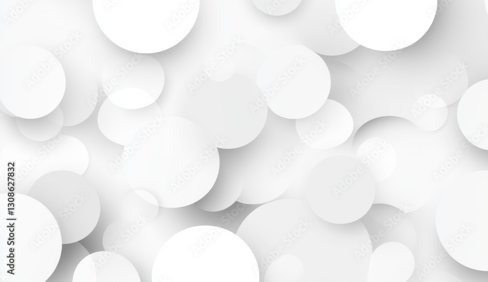Poster abstract white circles overlapping background