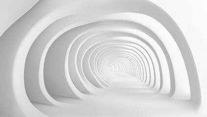 Fototapeta premium White Arch Tunnel Interior