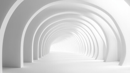 Naklejka premium White Arch Tunnel Perspective (1)