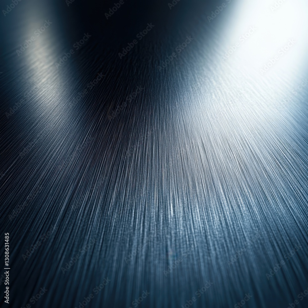 Poster sleek and glossy metal surface with subtle light reflections and textured patterns for modern design