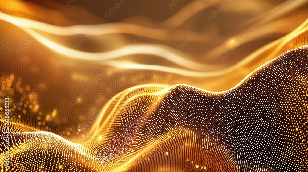 Poster abstract modern background with metallic lines and soft waves