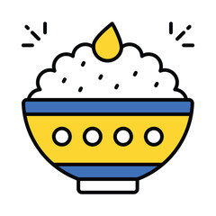 Phirni vector filled outline icon. EPS 10 file