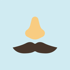 Fake mustache icon represents classic disguise humor, perfect for April Fool's Day designs, prank-themed content, comedy events, and playful illustrations.