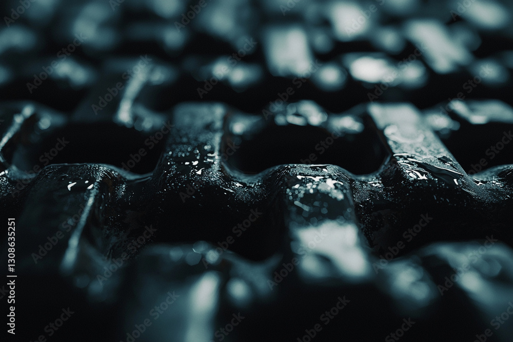 Poster abstract dark textured background wet surface deep blue pattern design art water drops macro image