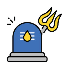 Trishulm vector filled outline icon. EPS 10 file
