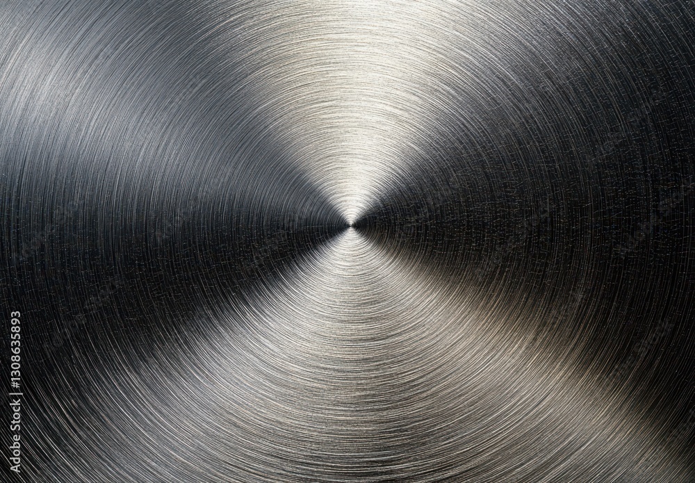 Aufkleber smooth metallic surface with circular lines and a sleek finish ideal for backgrounds or product disp