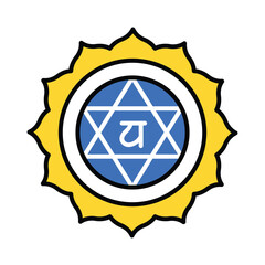 Chakra vector filled outline icon. EPS 10 file