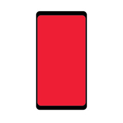 Smartphone Red Screen Error – Digital Device Failure Illustration