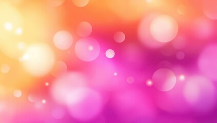 Obraz premium Soft and Dreamy Colorful Background with Bright Bokeh Effects in Shades of Pink, Orange, and Purple for Use in Decorative and Artistic Projects