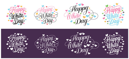 White Day Logo Vector Illustration Collection