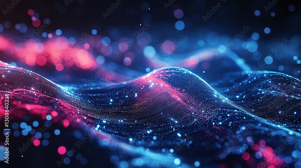 Poster glowing abstract background technology with vibrant light patterns