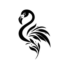 Fototapeta premium flamingo bird logo design. flamingo bird vector logo design