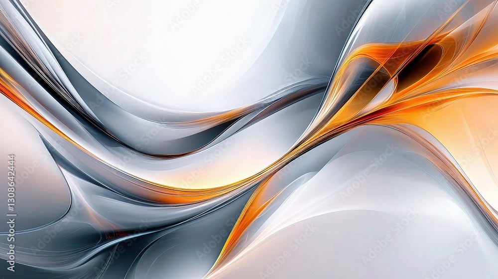 Poster smooth abstract wave design with clean lines and soft colors