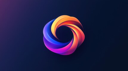 A vibrant and fluid logo with gradient color transitions, clean typography, and an organic shape design. Perfect for modern brands, creative agencies, and corporate identity designs