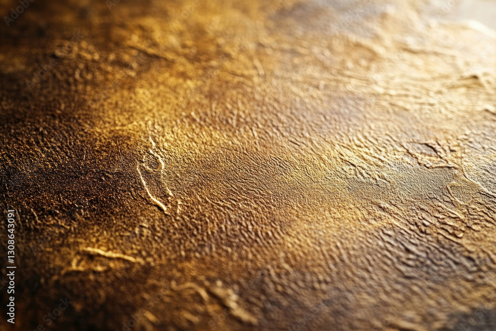 Poster Close-up of a textured golden surface with subtle light and shadow variations.