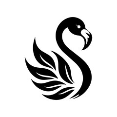 flamingo bird logo design. flamingo bird vector logo design