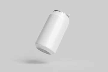 Aluminium Can Mockup - Three Cans. Blank Labe