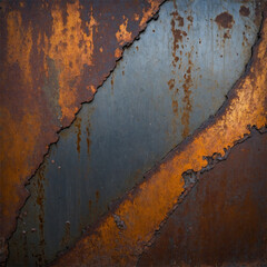 Rusty and Corroded Metal Texture Background with Layers of Decay and Oxidation