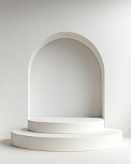 White round podium stage template