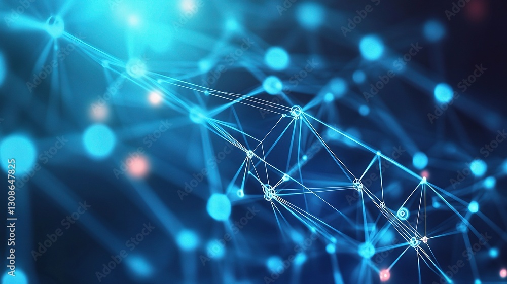 Poster abstract digital background with technology lines and connections