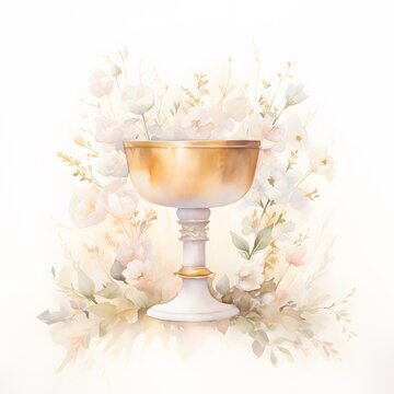 Christian chalice icon isolated on white background. Christianity icon. Happy Easter