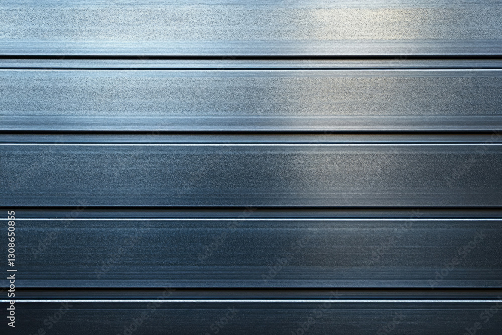 Poster Close-up of horizontal, dark gray metallic panels with subtle texture and light reflection.