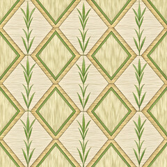 Diamond cloth wallpaper features a textured design resembling diamond shapes,