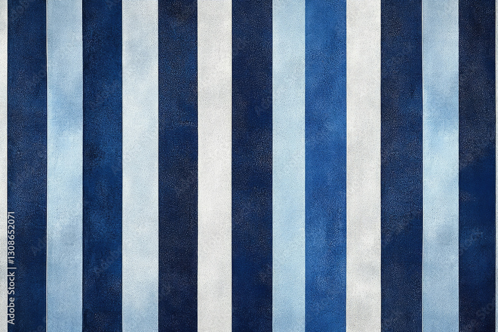 Poster vertical stripes in shades of blue and white, creating a textured, elegant pattern.