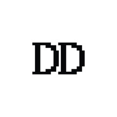 DD monogram logo design letter text name symbol monochrome logotype alphabet character simple logo